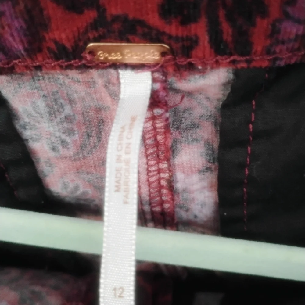 Burgundy Wine Corduroy Free People Retro Cropped Pants
